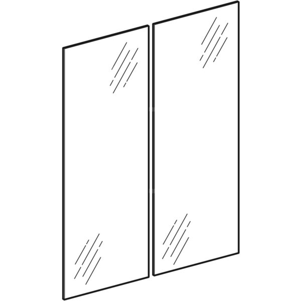 Zestaw drzwi Geberit do szafki z lustrem Option Basic (2 szt.): B=55cm