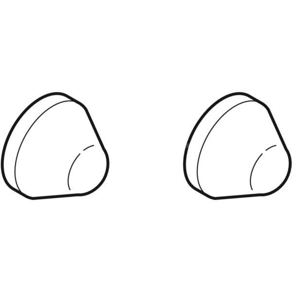 Zestaw zaślepek Geberit do Nova Pro (2 szt.): Chrom matowy