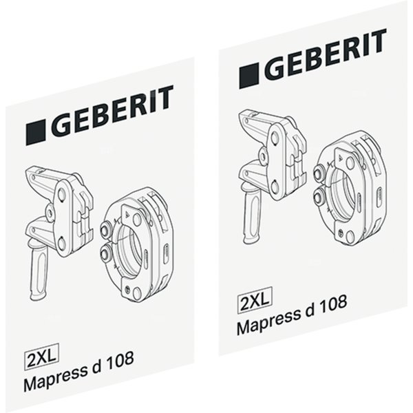 Zestaw naklejek do opaski zaciskowej Geberit Mapress d108 [2XL] (2 szt.): d=108mm