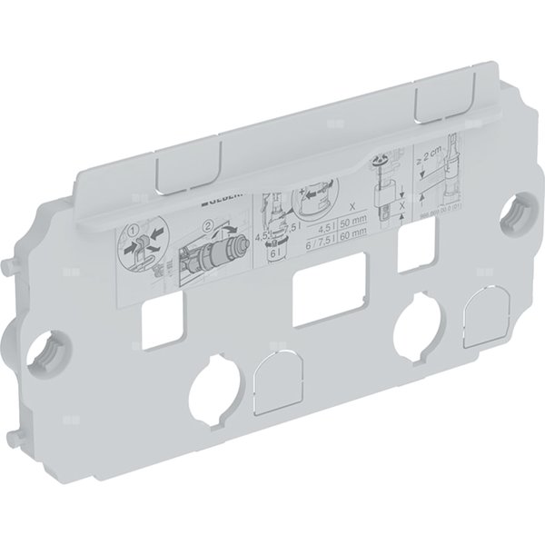 Płytka ochronna Geberit do płyty przykrywającej Omega, zlicowana z powierzchnią ściany