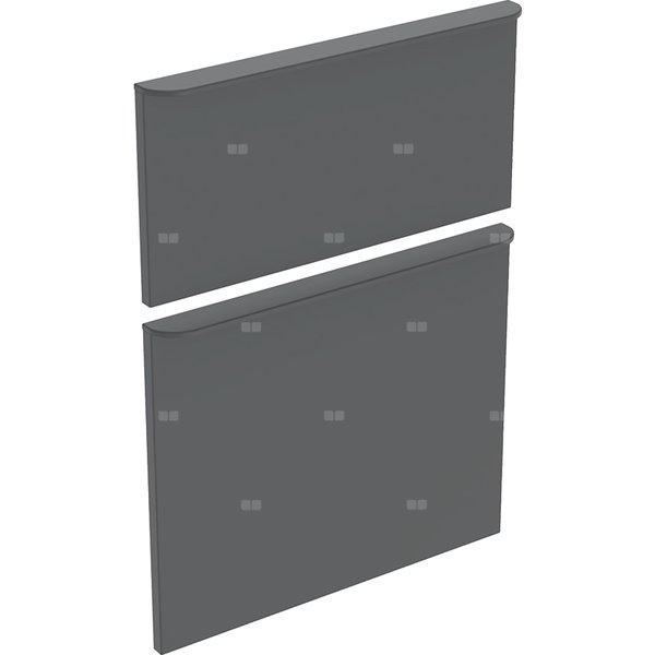 Zestaw frontów szuflad do szafki bocznej GEBERIT, kol. lava matowy szer.450 mm