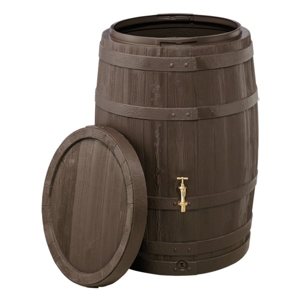 BARRICA beczka na deszczówkę 260L DARKWOOD z pokrywą