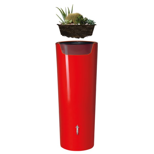 Color 2in1 zbiornik na deszczówkę 350L - tomato