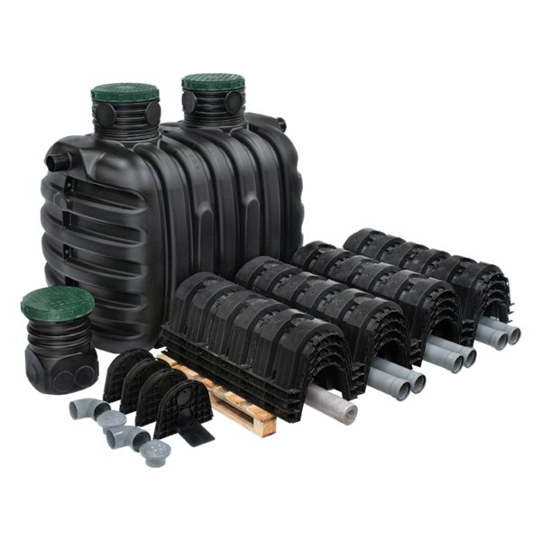 Epureco6 2700L zestaw komory - przydomowa jednozbiornikowa oczyszczalnia z tunelami, oczyszczalnia drenażowa dla 5-6 RLM, tworzywowa oczyszczalnia mechaniczna , plastikowa oczyszczalnia ekologiczna , drenażówka , zestaw z tunelami , zestaw z komorami , przepływówka z polem rozsączającym