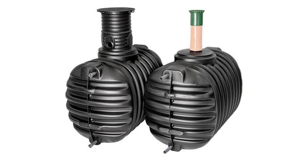 Zbiornik Compact 5600 l (2 x 2800l) z nadbudową KOMFORT i pokrywą rewizyjną D200