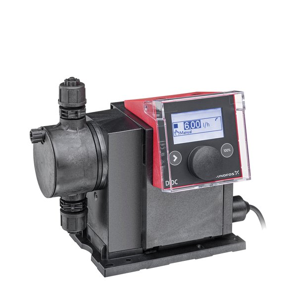 Pompa dozująca GRUNDFOS DDC 6-10 A-PVC/V/C-F-31U2U2FG tworzywo sztuczne wzmocnione włóknem, maksymalna wydajność 6 l/h, pobór mocy silnika 22 W