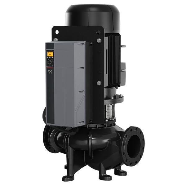 Pompa obiegowa GRUNDFOS TPE 150-340/4 typu in-line z silnikiem znormalizowanym 50 Hz, moc silnika 30kW 55 A PN 16 1465 obr/min