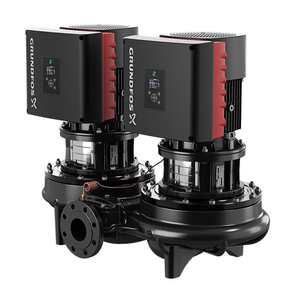 Pompa obiegowa GRUNDFOS TPED 80-150/4 typu in-line z silnikiem znormalizowanym 50/60 Hz, moc silnika 3kW 5.6 A PN 16 1455 obr/min