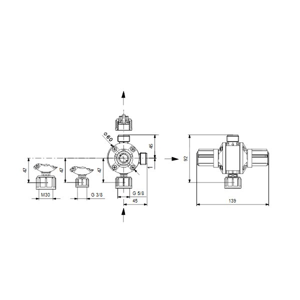 Zawór wielofunkcyjny MFV-G5-8-16 PVC-EU2