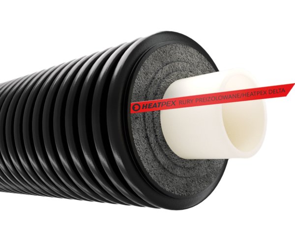 Rura preizolowana pojedyncza HEATPEX DELTA HEAT UNO PRO 125/200