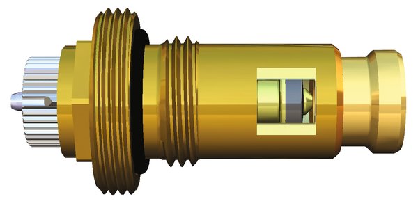 Wkładka zaworowa do grzejników HERZ 3198 mosiądz 1/2'', długość 57 mm Kvs 1.51
