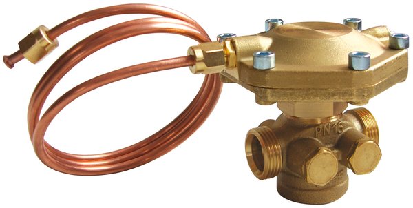 Regulator ciśnienia różnicowego HERZ 4002 FIX, mosiądz DN 20, zakres przepł. 23 kPa