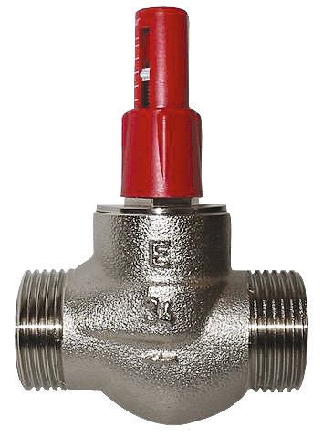 Zawór przelewowy HERZ 4004 (figura prosta) mosiądz (niklowany) PN10 GW DN 20 x DN 20