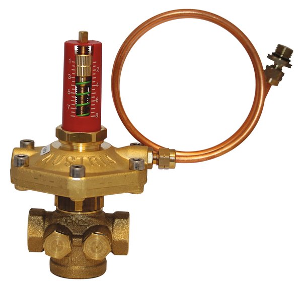 Regulator ciśnienia różnicowego HERZ 60 kPa, mosiądz DN 20, zakres przepł. 25…60 kPa