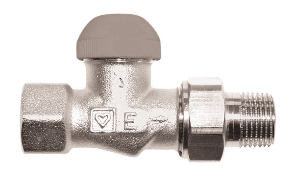 Zawór grzejnikowy termostatyczny HERZ TS-90-E prosty, połączenie 1/2'' (niklowanie)