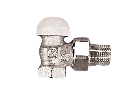 Zawór grzejnikowy termostatyczny HERZ TS-90 kątowy, połączenie 3/4'' (niklowanie)