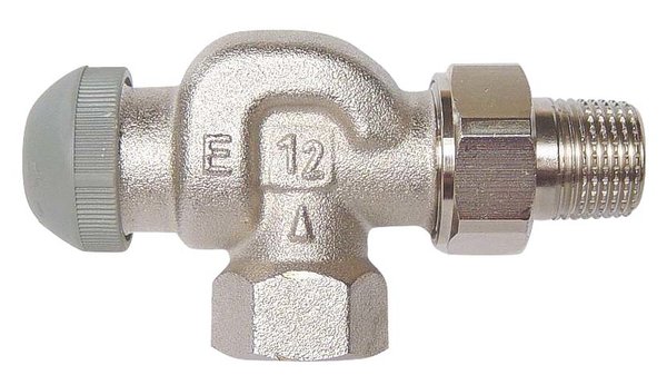 Zawór grzejnikowy termostatyczny HERZ TS-90-E kątowy spec., połączenie 1/2'' (niklowanie)