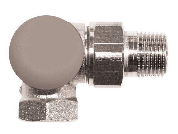 Zawór grzejnikowy termostatyczny HERZ TS-90-E 3-osiowy ab, połączenie 1/2'' (niklowanie)
