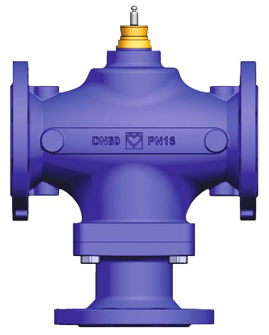 Zawór trójdrożny regulacyjny HERZ F4037 żeliwo kołnierz DN 25 10 Kvs
