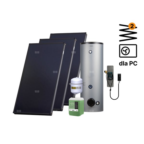 Zestaw solarny Komfort z podgrzewaczem HX300-3KS2100.P014