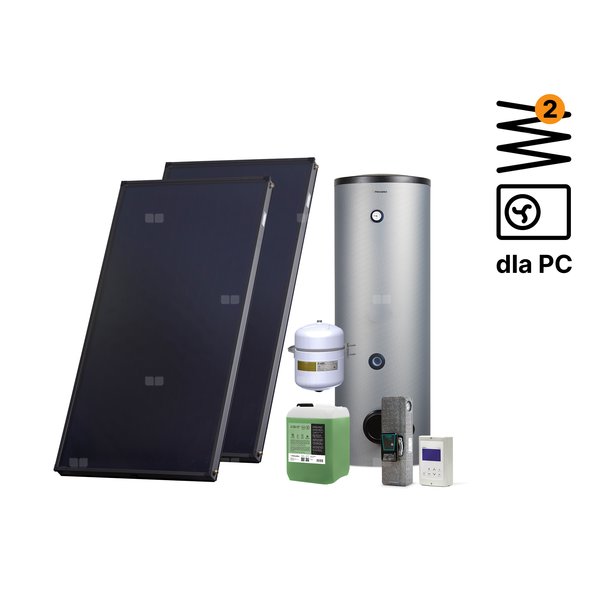 Zestaw solarny Komfort Max z podgrzewaczem HX200-2KS2100.P201
