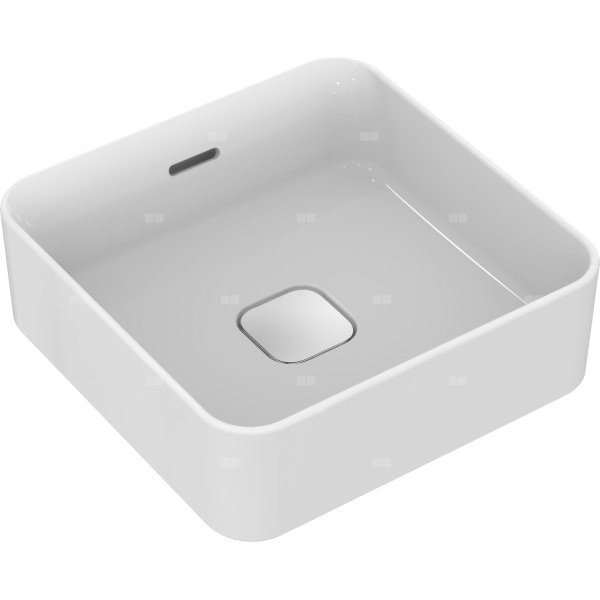 Naczynie 400x400x180 mm, bez otworu na baterię, z przelewem - STRADA II