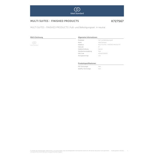 Zestaw nóg i mocowania - MULTI SUITES - FINISHED PRODUCTS