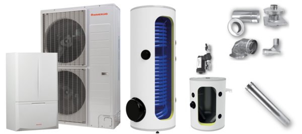 Pakiet - Pompa ciepła powietrze-woda split IMMERGAS MAGIS COMBO 12 V2 T 11.3 kW 400 V + Zasobnik c.w.u. OKC 300 NTR/HP + Zasobnik buforowy NAD 100 V1