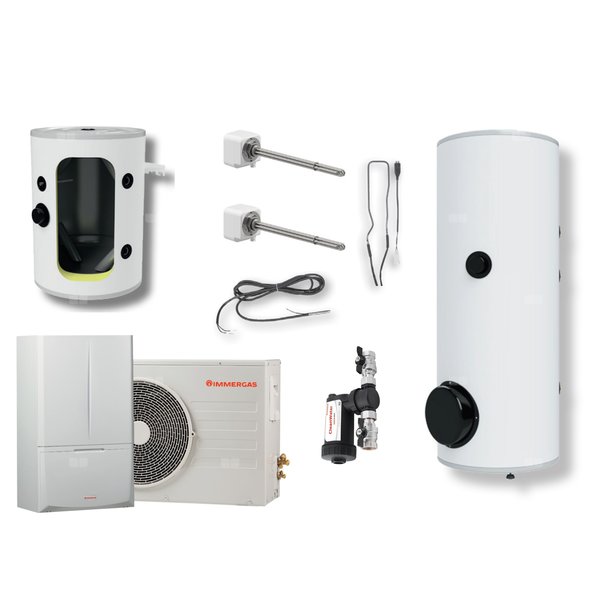 Pakiet - Pompa ciepła powietrze-woda split IMMERGAS MAGIS PRO 4 V2 4.6 kW 230 V + Zasobnik c.w.u. OKC 200 NTR/HP + Zasobnik buforowy NAD 50 V1