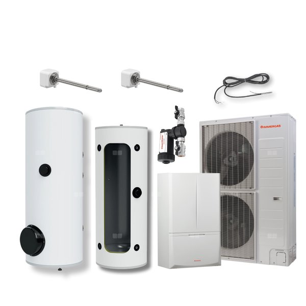 Pakiet - Pompa ciepła powietrze-woda split IMMERGAS MAGIS PRO 16 V2 T M300 B250 13.8 kW 400 V + Zasobnik c.w.u. OKC 300 NTR/HP + Zasobnik buforowy NAD 250 V1