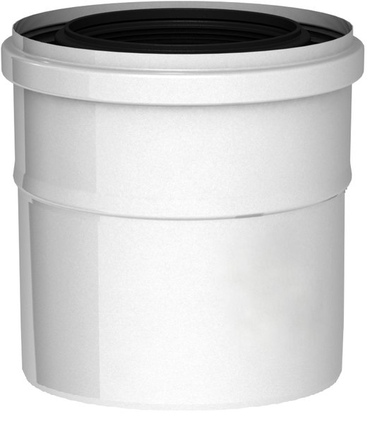 Złączka krócca kotła fi60/100mm biała