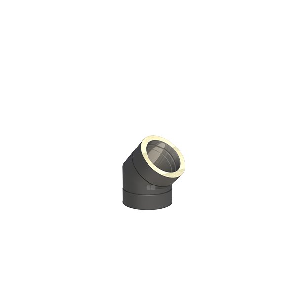 Kolano 45' fi 130mm lakierowane na czarno (RAL9011)