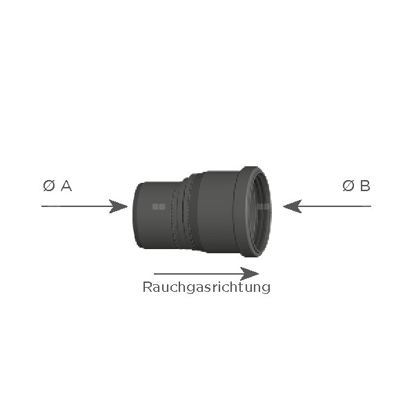 Element rozszerzający z fi60mm do fi80mm ekscentryczny