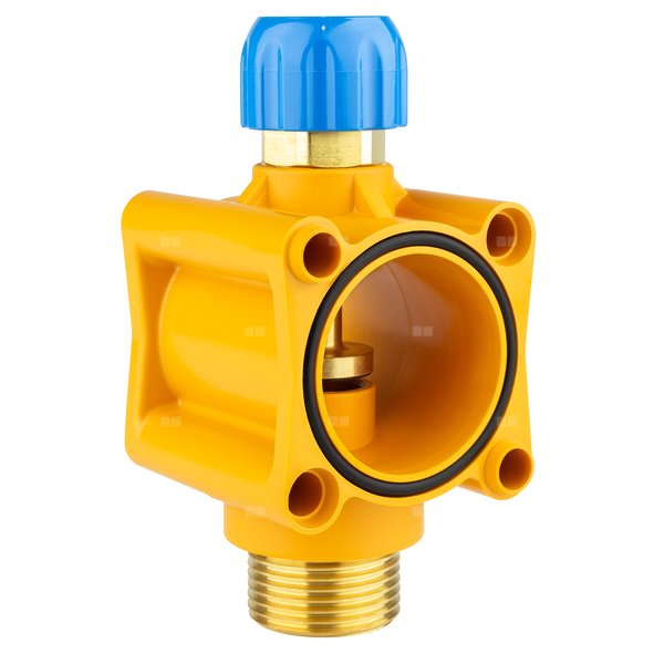 Moduł powrotny termostatyczny rozdzielacza tworzywowego 1 1/2” x 1" niebieski