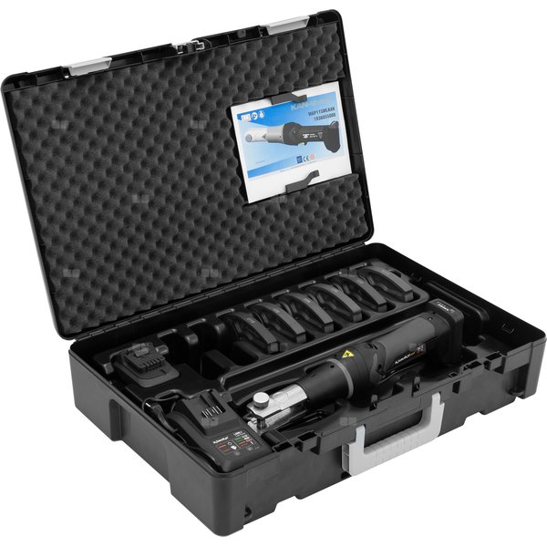 Komplet narzędzi – zaciskarka KAN-therm Mini + szczęki typu ''M'' - 15-28