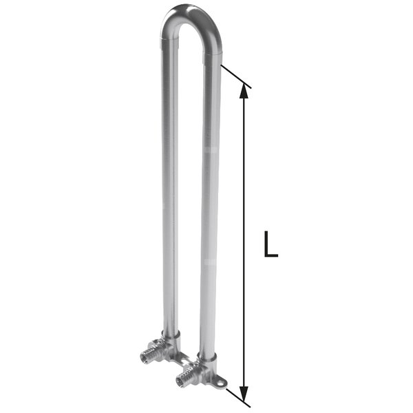 Kolano zespolone mosiężne z rurą Cu FI15 ultraLINE - 14 L = 300 mm