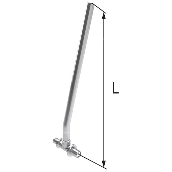 Trójnik mosiężny z rurą Cu FI15 ultraLINE - 16 L = 300 mm