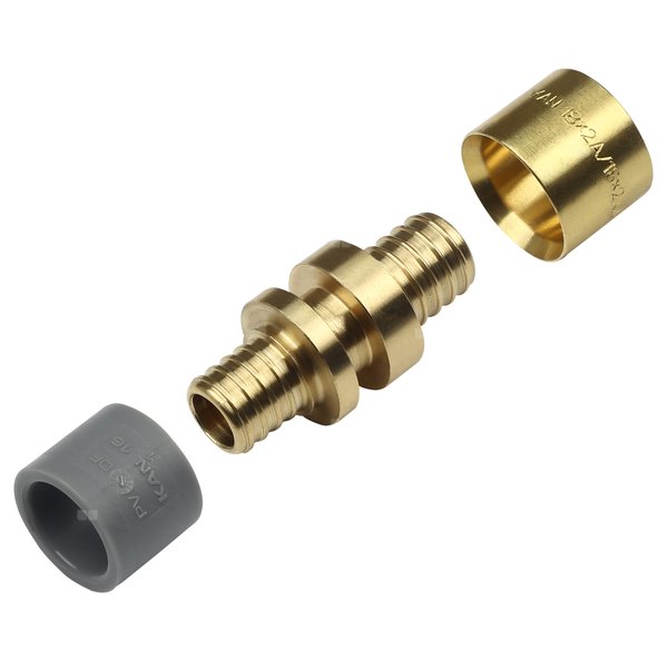 Łącznik mosiężny ultraLINE/Push - 14x2.0/14x2.0