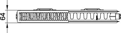 Grzejnik płytowy typ 12 KERMI X2 Profil-K, z osłonami wym. 554 x 2000 mm, kolor biały, moc 2306 W