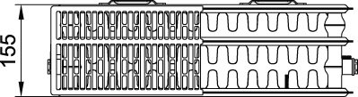 Grzejnik płytowy typ 33 KERMI X2 Profil-K, z osłonami wym. 954 x 600 mm, kolor biały, moc 1892 W