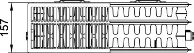 Grzejnik płytowy typ 33 KERMI X2 Plan-K wym. 605 x 505 mm, kolor biały, moc 1119 W