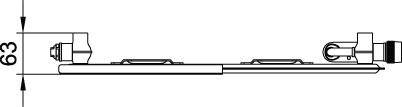 Grzejnik płytowy typ 10 KERMI Line-V, prawy wym. 605 x 1405 mm, kolor biały, moc 736 W