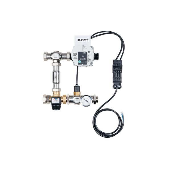 Kermi x-net Stacja regula Standard 1' z kompletnym oprzewodowaniem elektr.