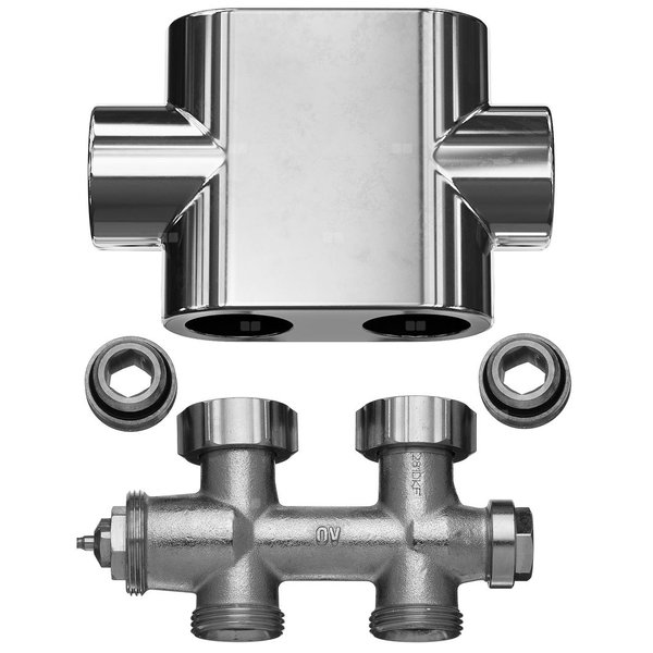 Śrubunek przyłączeniowy Kermi zwbudowanym zaw. termostat.,