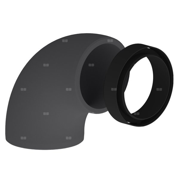 Kermi® x-well® kolanko EPS ze złączką DN 160/15, 90 stopni