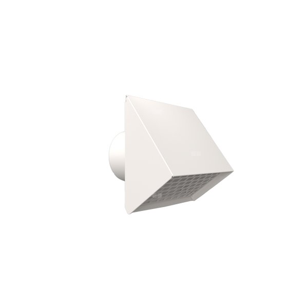 Kermi® Wyrzutnia/czerpnia ścienna fi160, aluminium, biała