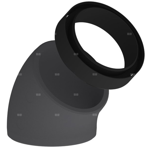 Kermi® x-well® kolanko EPS ze złączką DN 160/15, 45 stopni