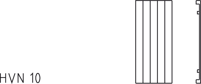 Grzejnik płytowy typ 10 KERMI HVN wym. 2400 x 630 mm, kolor biały, moc 1450 W