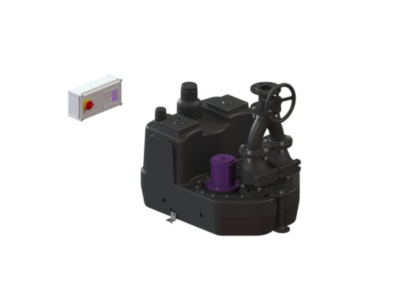 Przepompownia Aqualift F XL Duo, 4500W-S3, 400V, 200L, z zasuwą odcinającą z żeliwa