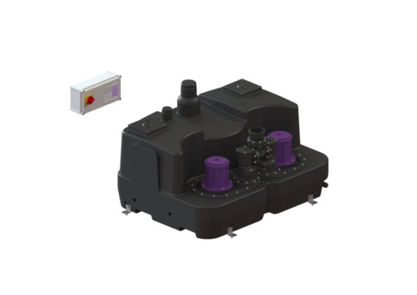 Przepompownia Aqualift F XL Duo, 3000W-S1, 400V, 450L, bez zasuwy odcinającej
